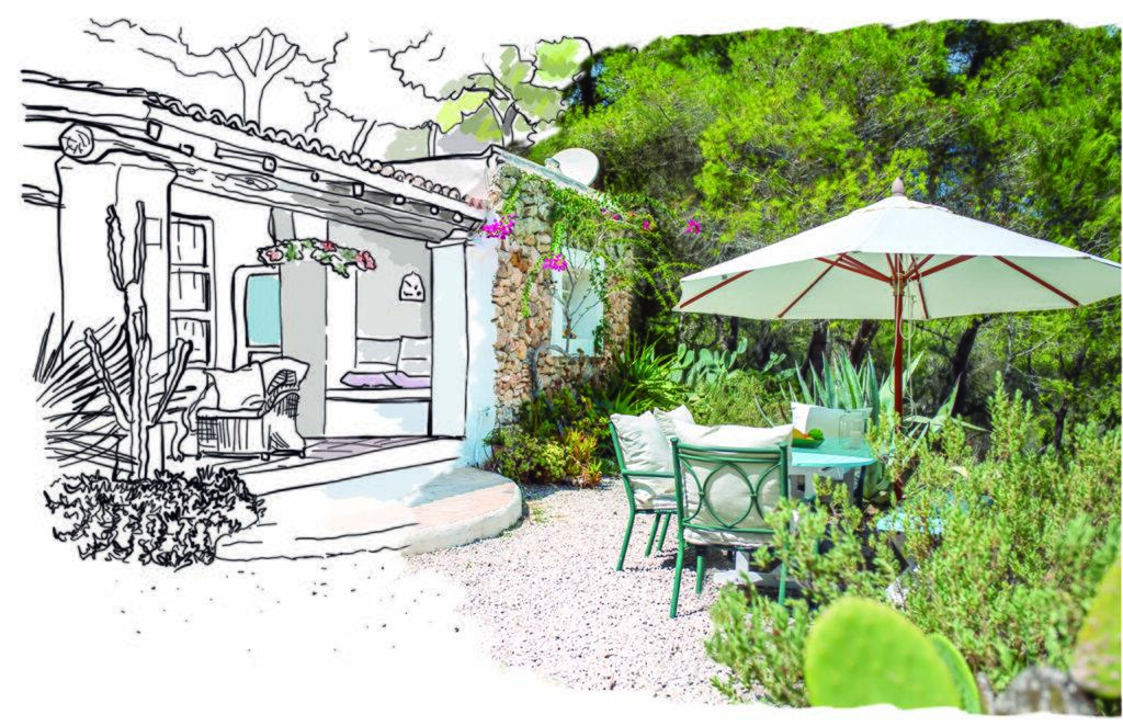 Responsabilità sociale e iniziative comunitarie - Sostenere le imprese locali : 'La mia Ibiza e Formentera' - Illustrazione di Hjordis Fogelberg